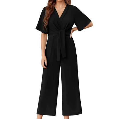 Elegant summer tie-knot everyday jumpsuit for women | Gabriella