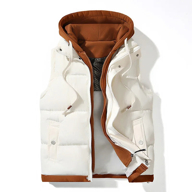 Soft shell hooded puffer gilet for everyday layering | Arlo