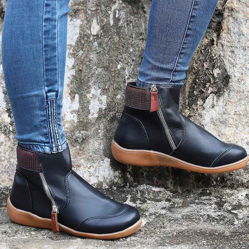 Erica | Women's Side Zip Ankle Boots with Arch Support