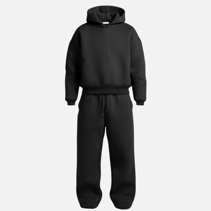Oversized streetwear hoodie tracksuit set for men