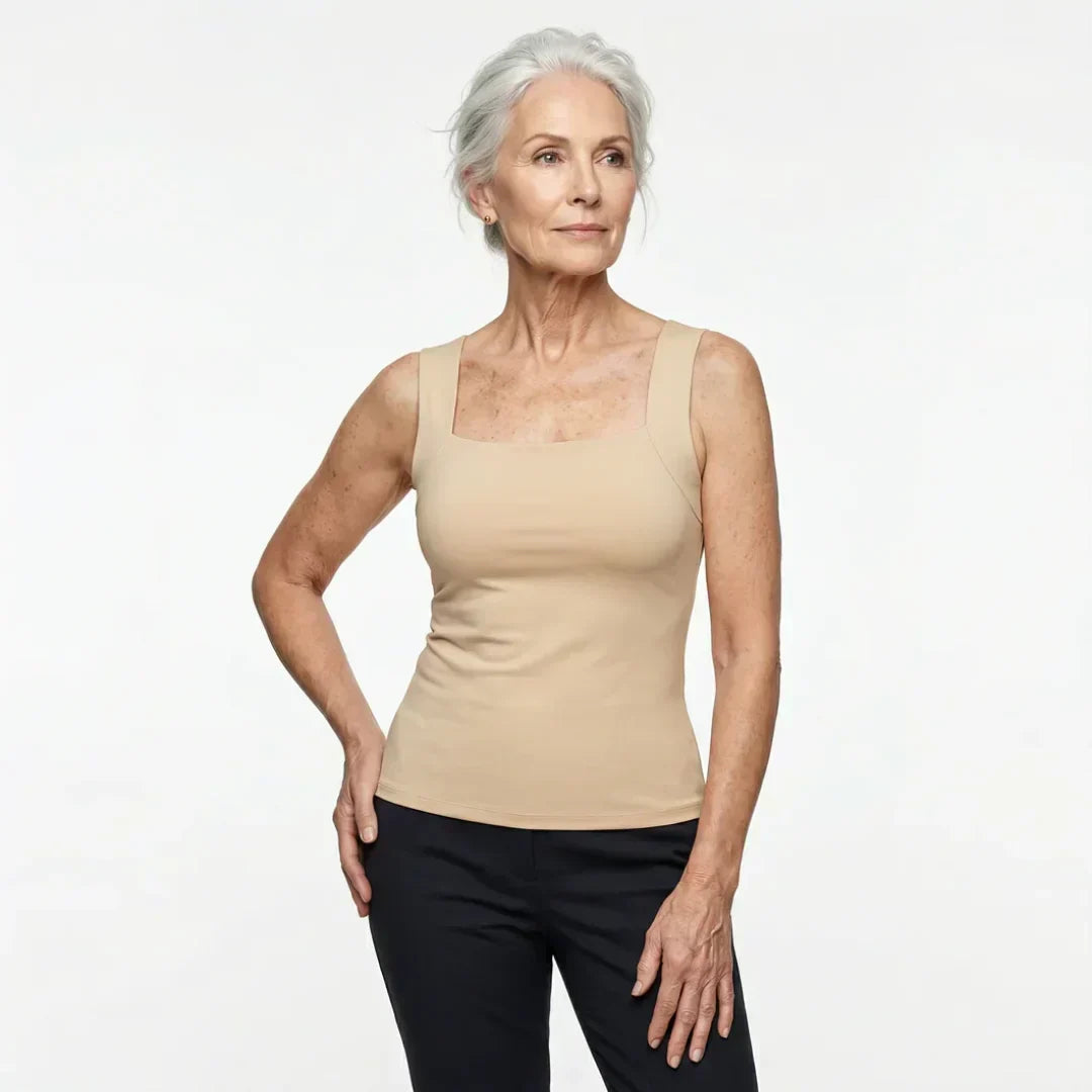 Lunara | Women's Built In Bra Tank Top with Compression Fit
