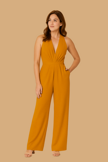 Women’s Serena Sleeveless Jumpsuit | Deep V-Neck | Wide-Leg Elegant Fit