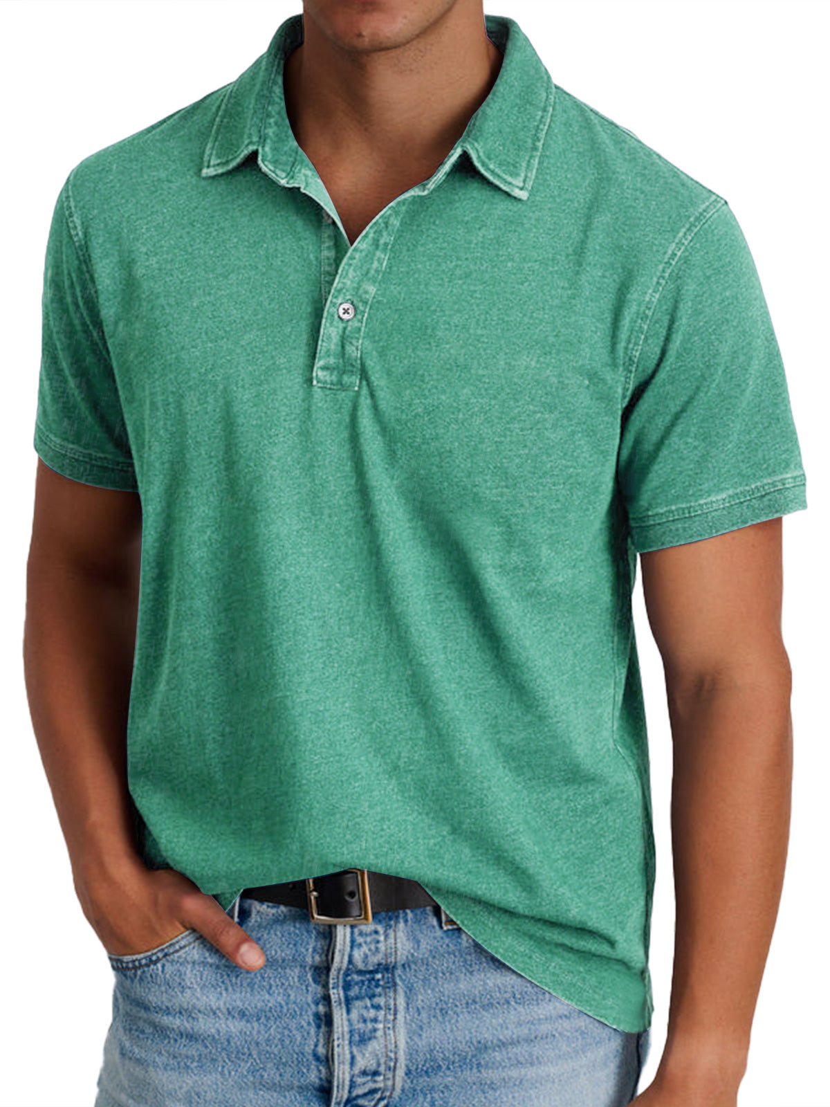 Everett | Men's Piqué Polo Shirt with Ribbed Collar