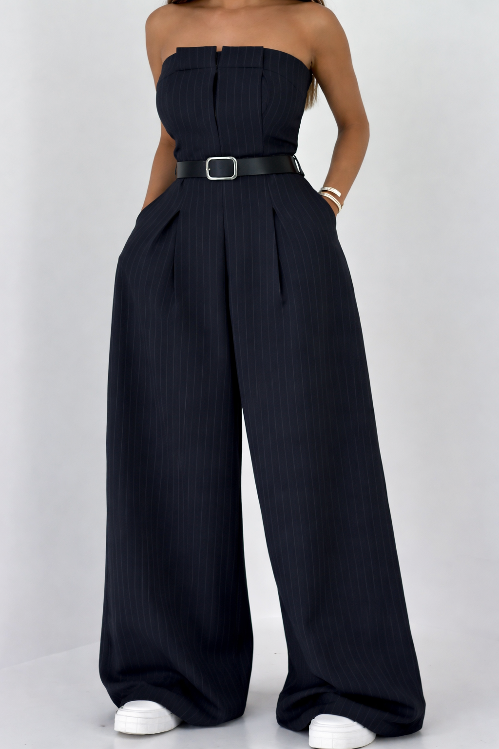 Chic Bustier Jumpsuit & Jacket Set for Women | Selene