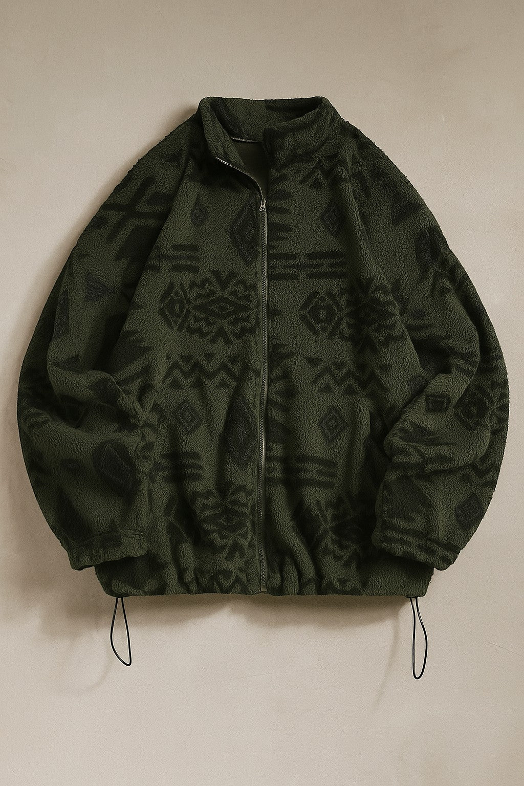 Southwestern patterned full-zip fleece jacket for men | Talmor