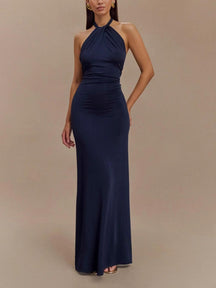 Halter Slinky Maxi Dress for Special Occasions | Amara