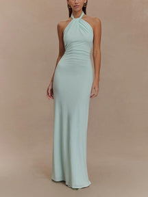 Halter Slinky Maxi Dress for Special Occasions | Amara