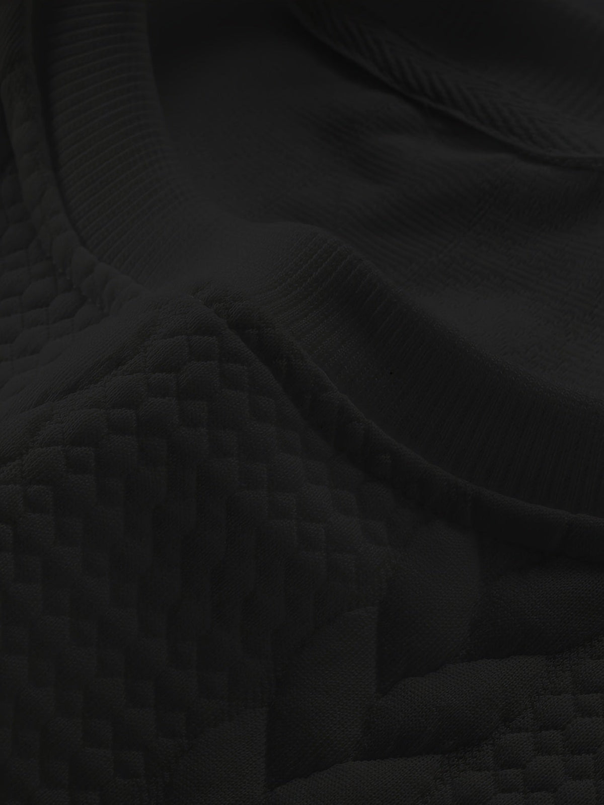 Thervan | Men's Textured Crew Neck Sweatshirt with Ribbed Cuffs