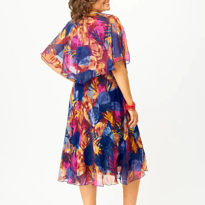 Comfortable plus-size chiffon everyday dress for women | Barbara