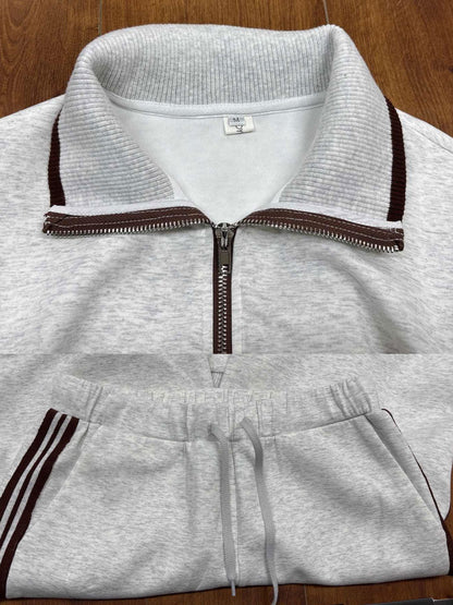 Sport-luxe half-zip co-ord set for women | Zerina