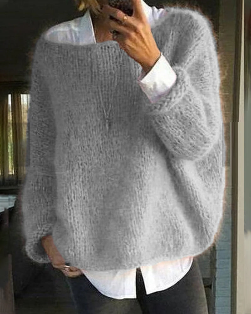 Cozy long-sleeve pullover sweater for women | Marielle