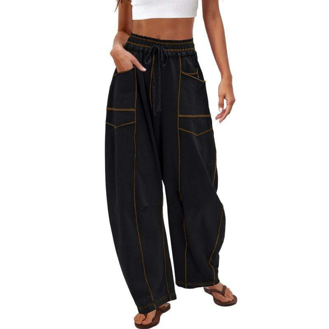 Comfy baggy-leg everyday lounge trousers for women | Avanita
