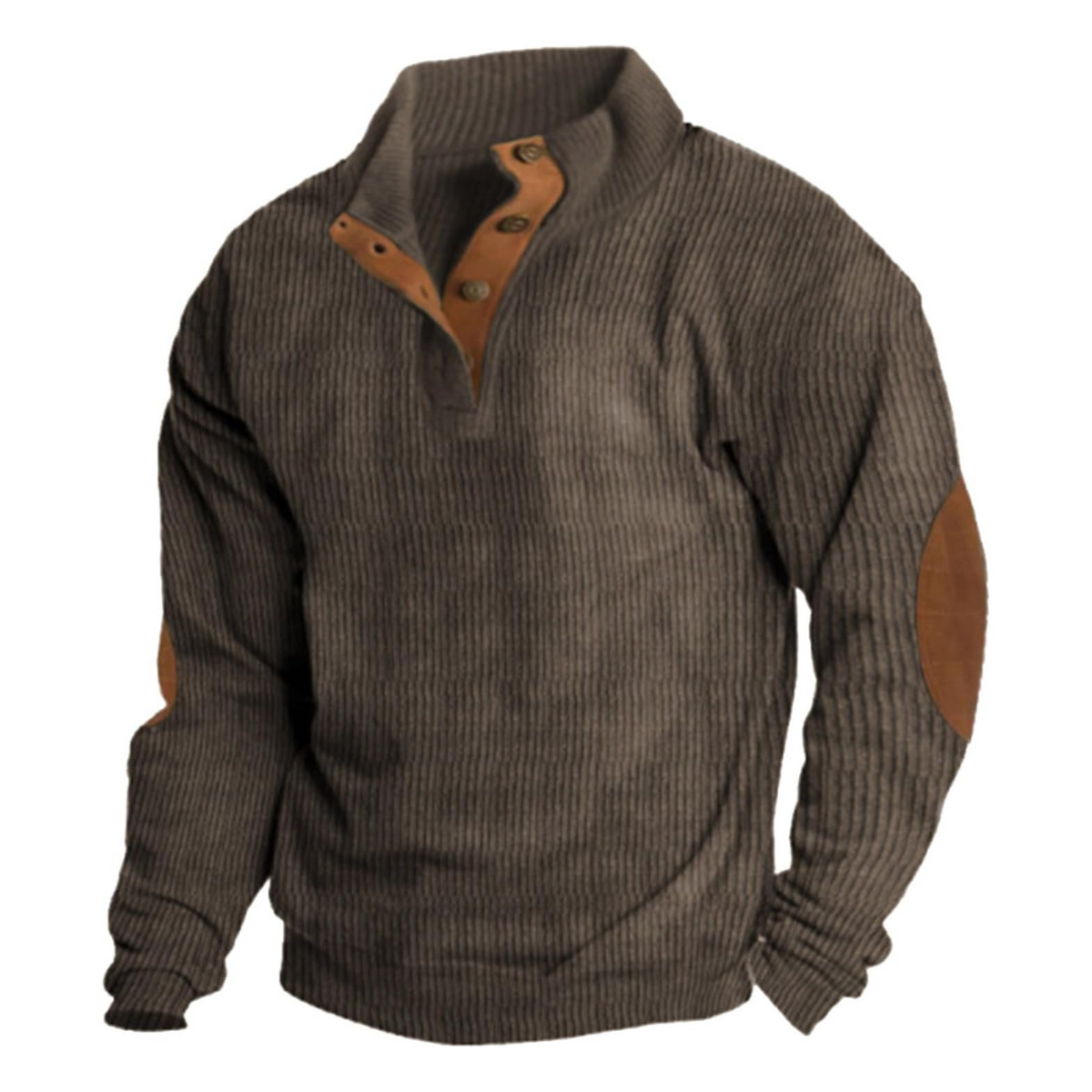 Orvyn | Men's Ribbed Knit Quarter Button Sweater