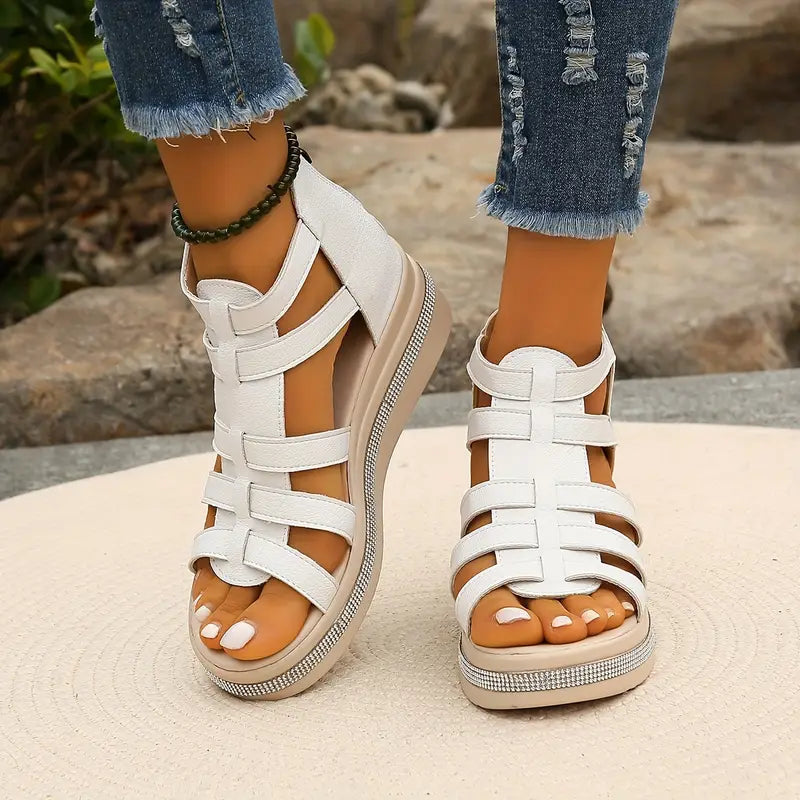 Elegant gladiator sandals with platform for women | Calira