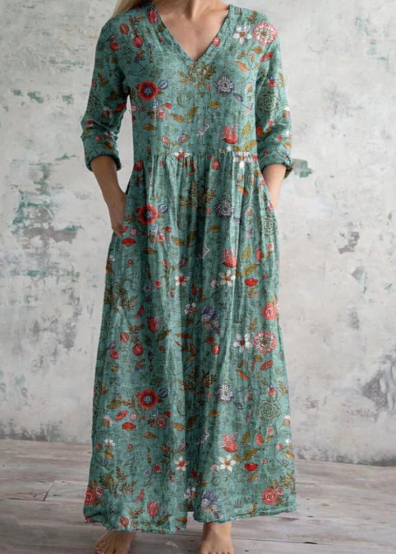 Light floral everyday flowing dress for women | Elara