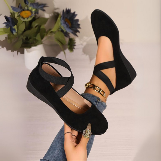 Comfy closed wedge slip-on everyday shoes for women | Angel