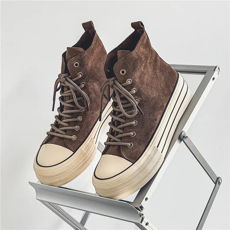 Platform high-top sneakers with cushioned sole | Ardent