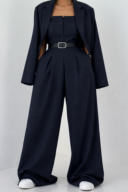Chic Bustier Jumpsuit & Jacket Set for Women | Selene