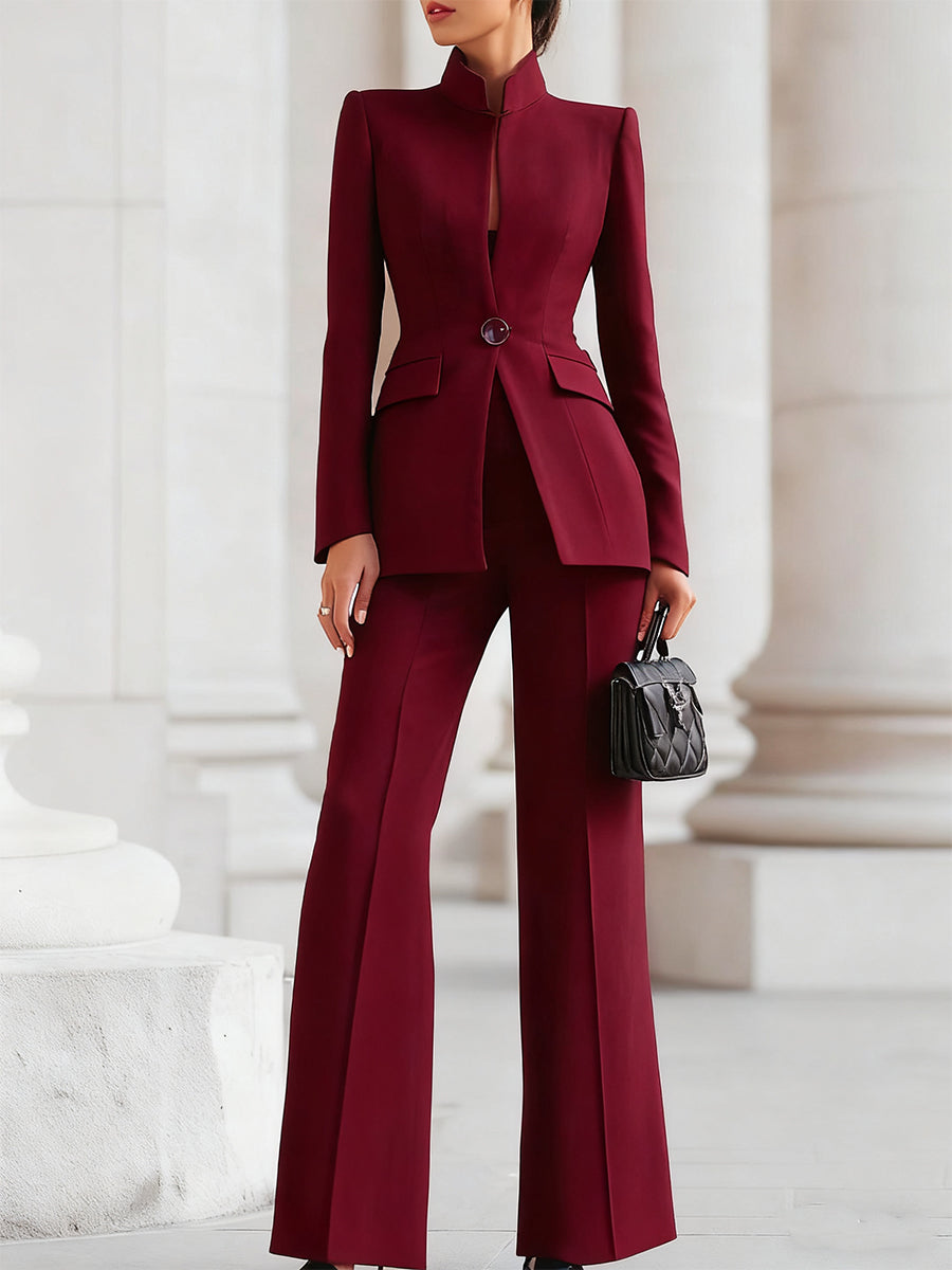 Elegant blazer and trouser suit set for women | Adrielle