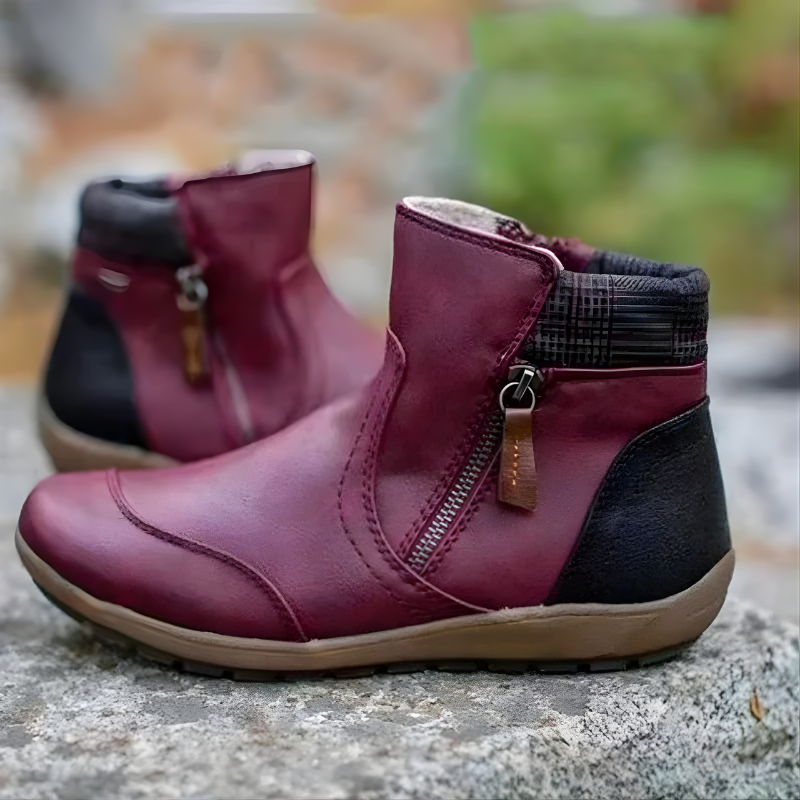 Erica | Women's Side Zip Ankle Boots with Arch Support