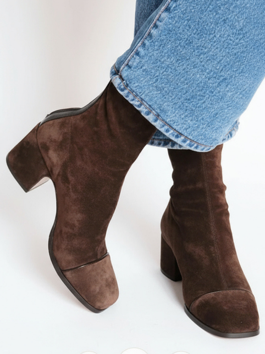 Elegant grace-step heeled ankle boots for women | Aria
