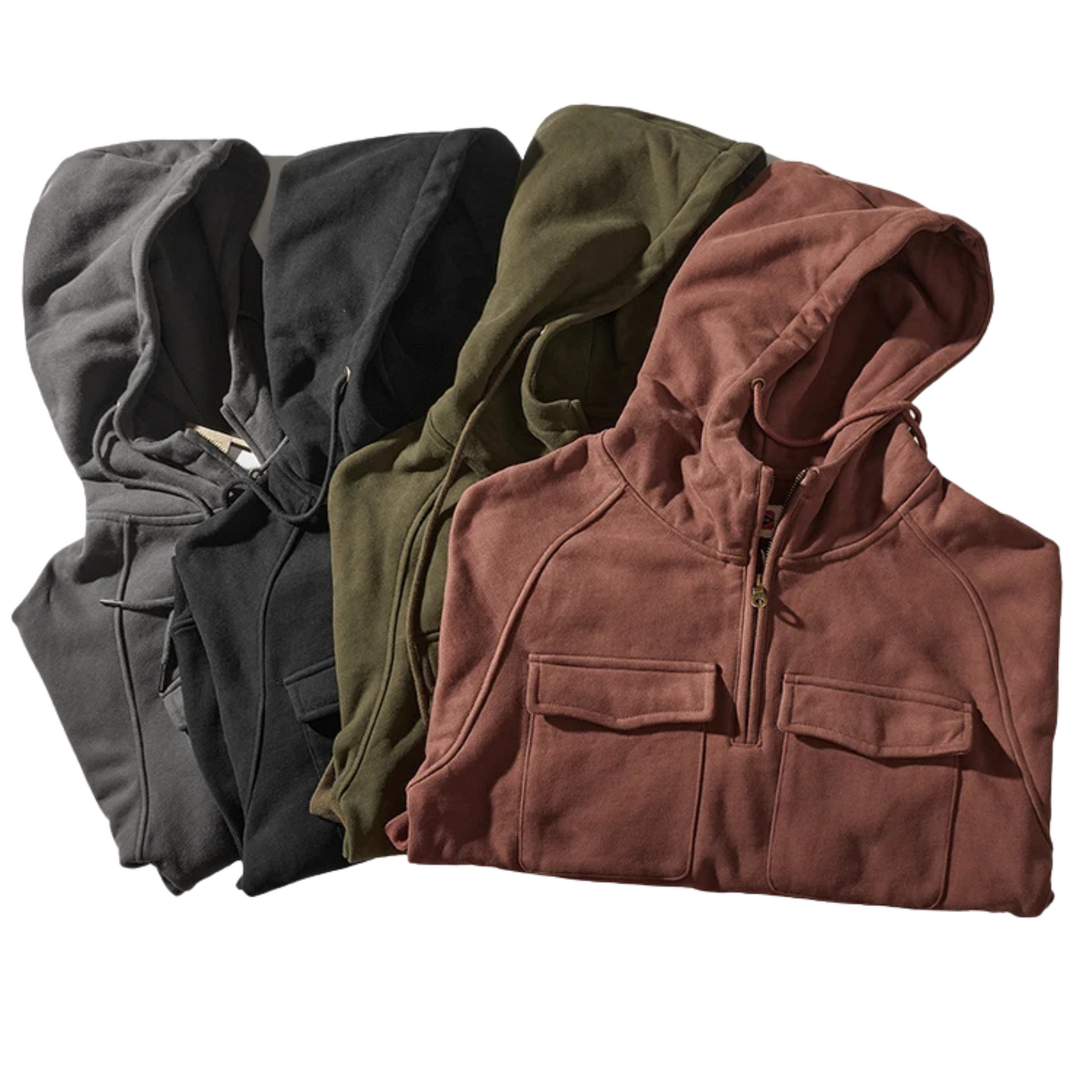 Utility quarter-zip hoodie with cargo pockets | Ardent