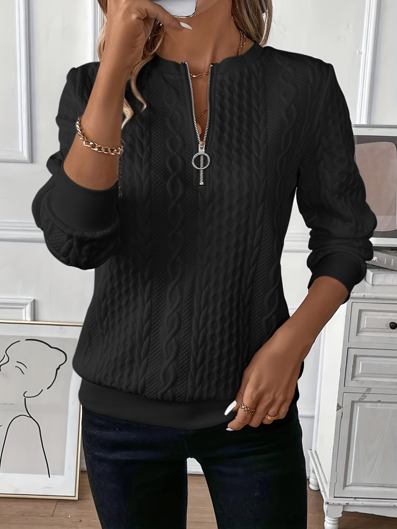 Stylish knitted everyday sweater for women | Lina