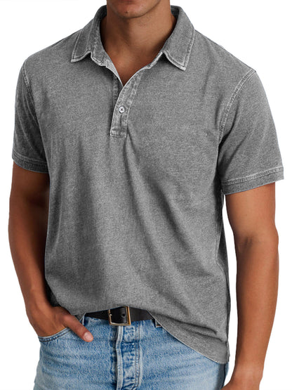 Everett | Men's Piqué Polo Shirt with Ribbed Collar