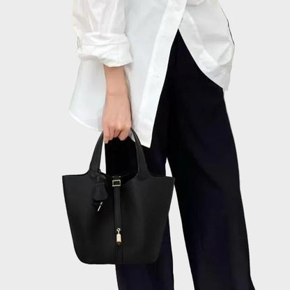 Kennedy | Women's Pebbled Shoulder Bag with Lock Detail