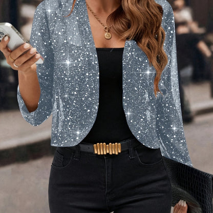 Saskia | Women's Shimmer Cropped Blazer Jacket