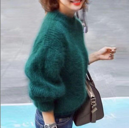Loose-fit knit wool sweater for women | Aurelia