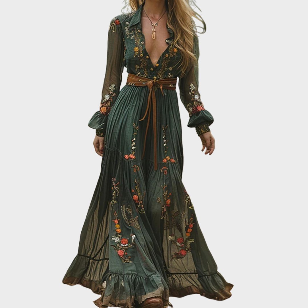 Romantic boho everyday maxi dress for women | Alina Soleil
