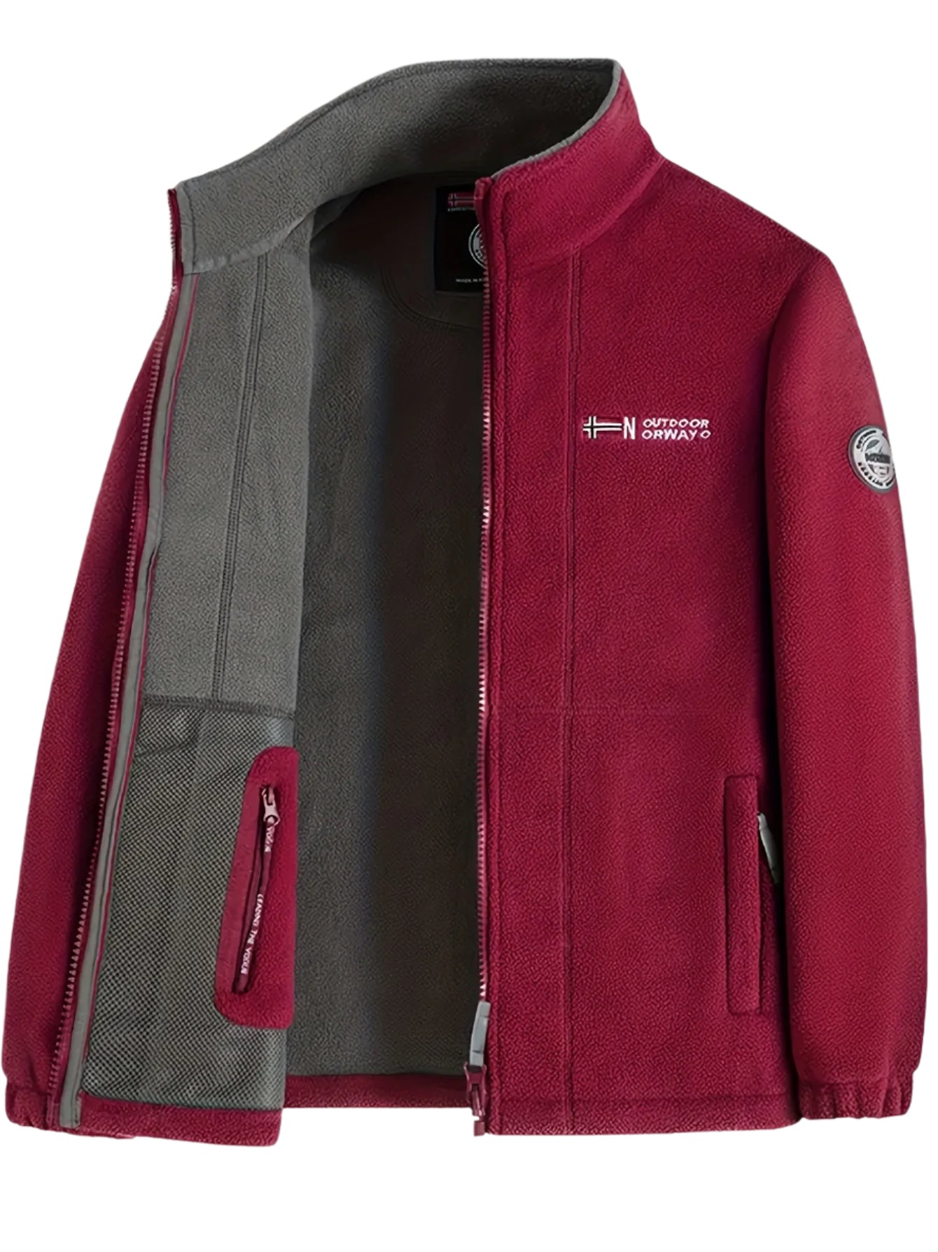 Men’s outdoor performance fleece jacket with high collar | Rowan