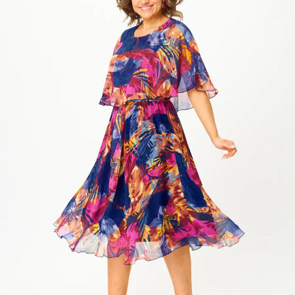 Comfortable plus-size chiffon everyday dress for women | Barbara