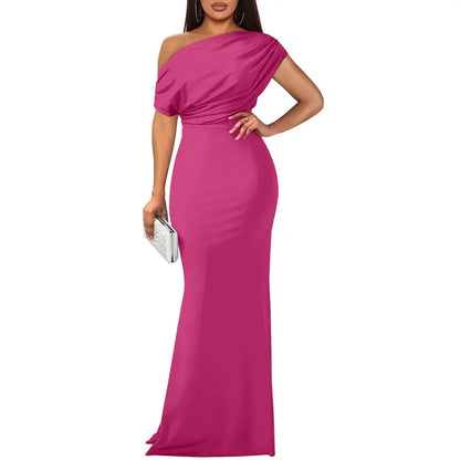 Elegant off-shoulder bodycon evening gown for women | Roselyn