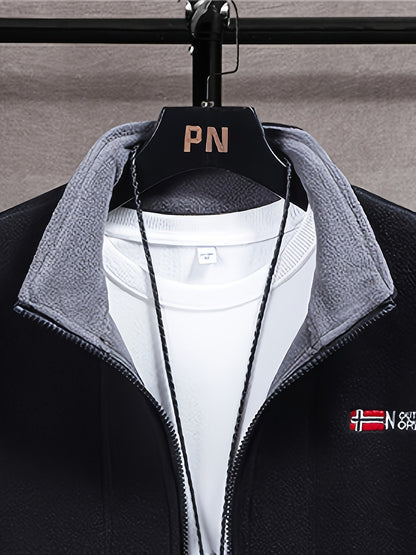 Men’s outdoor performance fleece jacket with high collar | Rowan