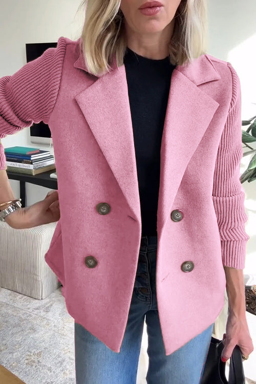 Elegant knit-sleeve everyday blazer for women | Sorelle