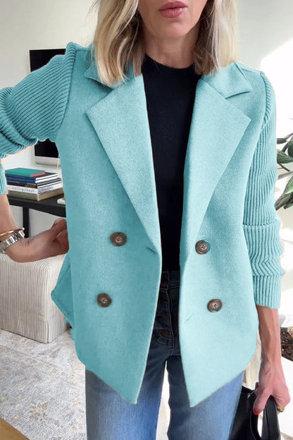 Elegant knit-sleeve everyday blazer for women | Sorelle
