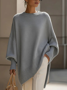 Elegant oversized poncho with flowing silhouette for women | Madison