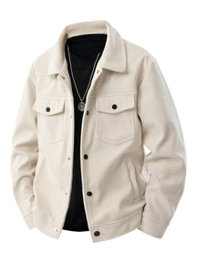 Corduroy snap front jacket for men | Rowan