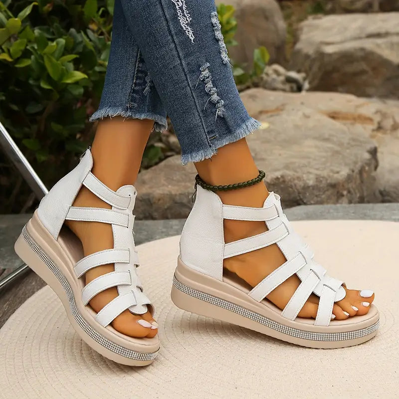 Elegant gladiator sandals with platform for women | Calira