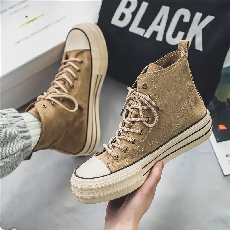 Platform high-top sneakers with cushioned sole | Ardent