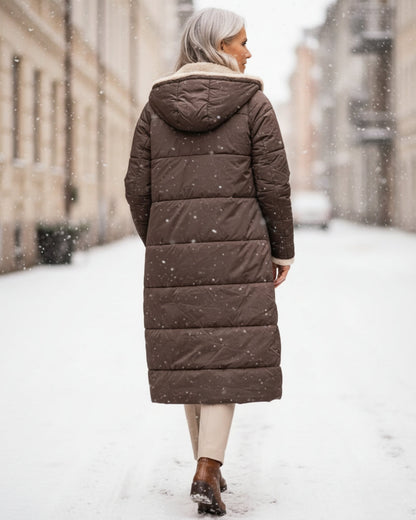 Warm sherpa-lined winter coat for women | Eleanor
