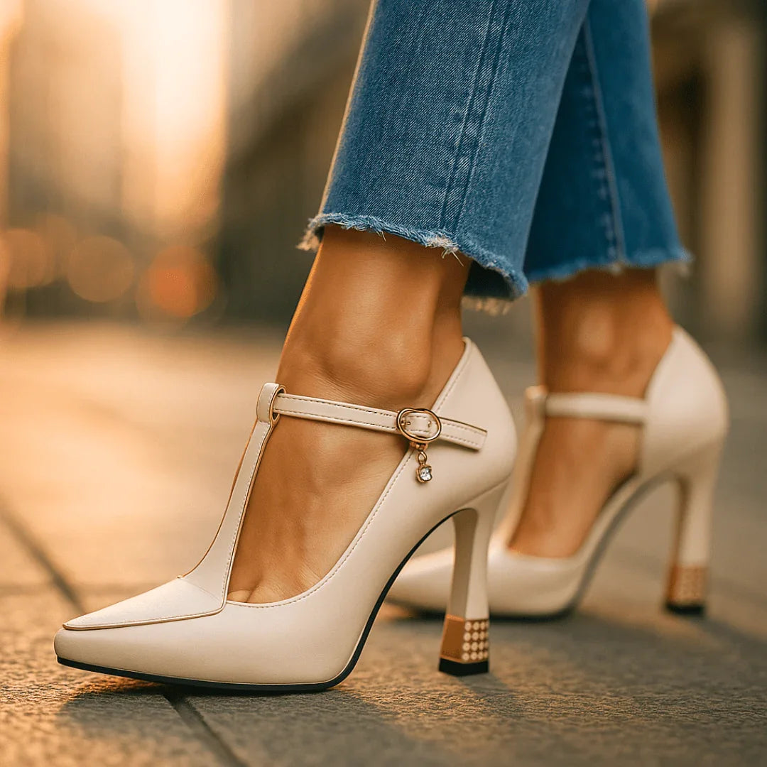 Classic vixen block-heel everyday heels for women | Vivienne