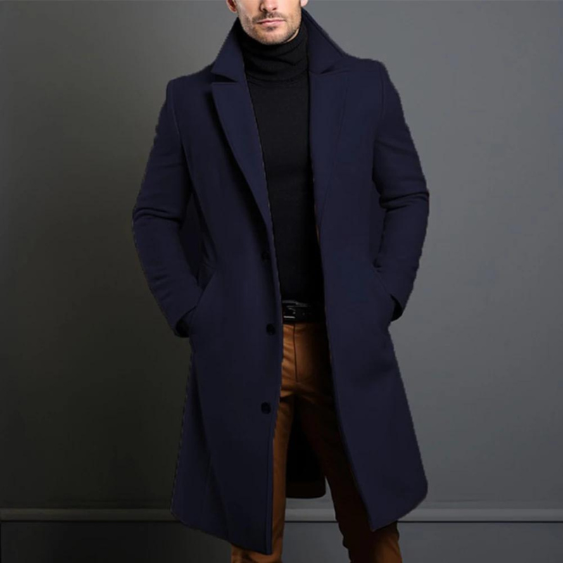 Classic tailored wool coat for men | Alaric