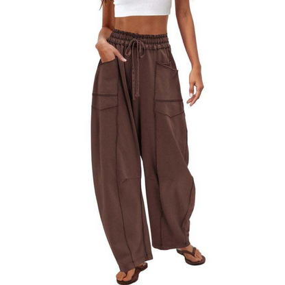 Comfy baggy-leg everyday lounge trousers for women | Avanita