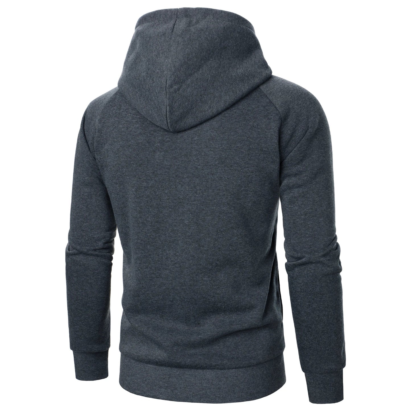 Asymmetric zip hoodie with sculpted crossover hood | Kaelen
