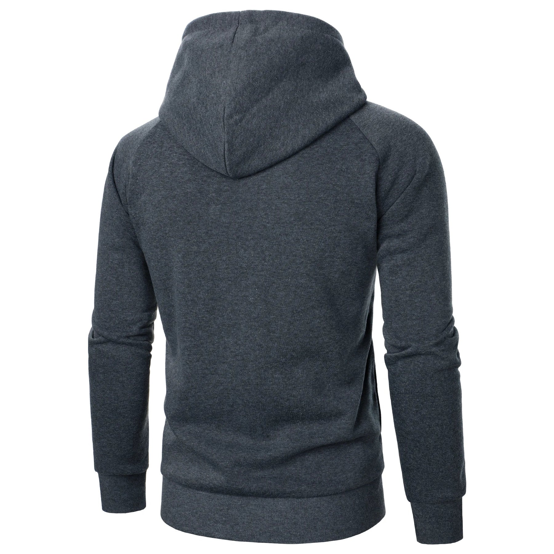 Asymmetric zip hoodie with sculpted crossover hood | Kaelen