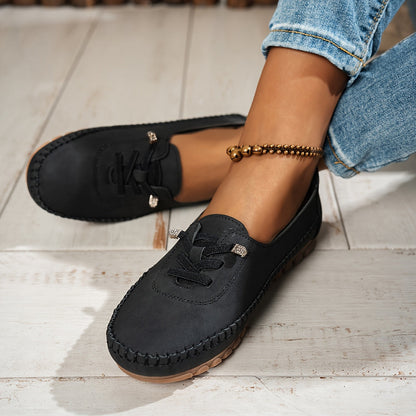 Evelisse | Women's Flexible Sole Lace Up Loafers