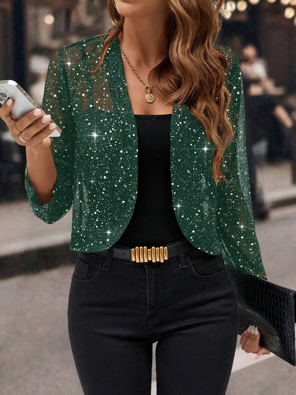 Saskia | Women's Shimmer Cropped Blazer Jacket